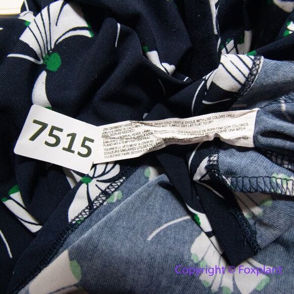 ELOQUII Navy Blue Petal Pusher Floral Tie Neck Long Sleeve Midi Dress, size 16 - Picture 14 of 14